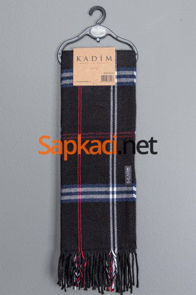 Füme Bordo Kareli Yetişkin Atkı