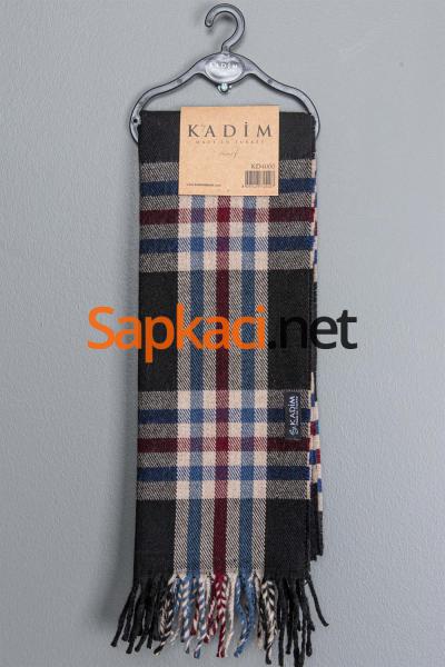 Kahve Bordo Kareli Dokuma Atkı