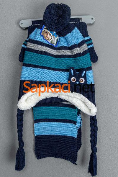 Maskotlu Lacivert Bebek Takım