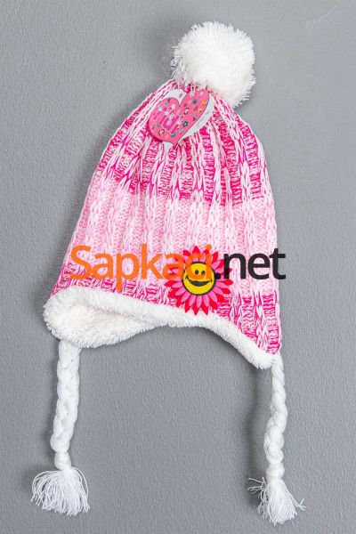 Örgü Desen Pembe Bebek Bere
