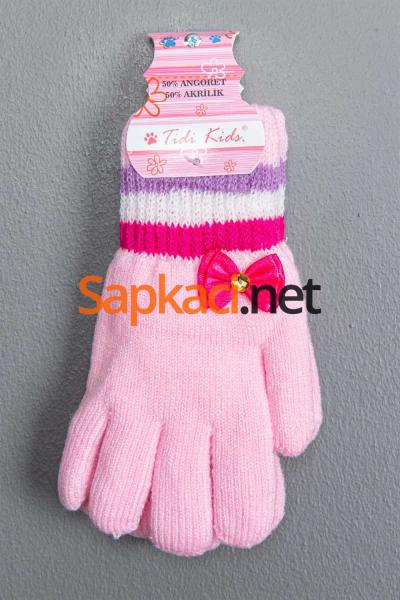 Çift Kat Lüks Pembe Çocuk Eldiven